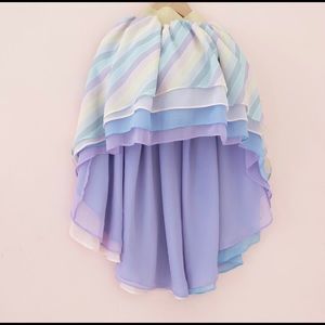 Pleiades Pastel Stripe Chiffon Skirt NWT